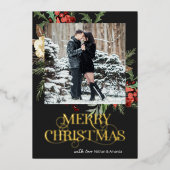 写真エレガントメリークリスマス 箔シーズンカード (正面)