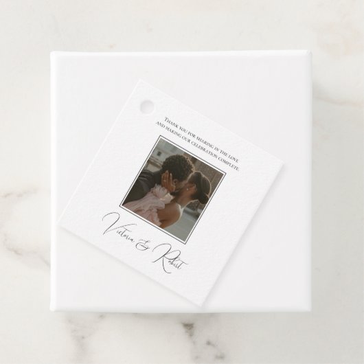 写真エレガントモダンありがとうご結婚ざい フェイバータグ (インサイチュ)