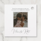 写真エレガントモダンありがとうご結婚ざい フェイバータグ (裏面)