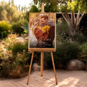 写真エレガントモダンのシンプル結婚歓迎 ポスター