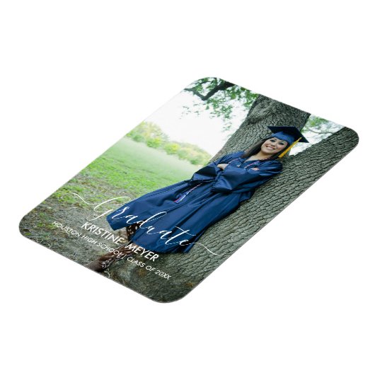 写真エレガントモダンの卒業 マグネット (左側)