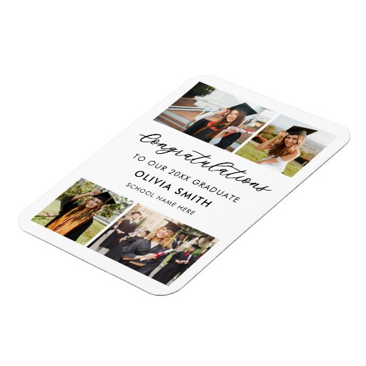 写真エレガントモダンの卒業 マグネット (左側)