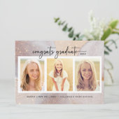 写真エレガントモダンの卒業 案内状 (スタンド正面)