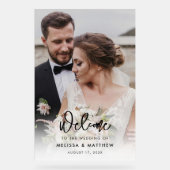 写真エレガントモダンの結婚歓迎 アクリルサイン (正面)