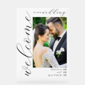 写真エレガントモダンの結婚歓迎 アクリルサイン (正面)