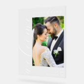 写真エレガントモダンの結婚歓迎 アクリルサイン (傾斜)