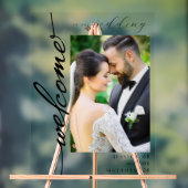 写真エレガントモダンの結婚歓迎 アクリルサイン (ニュートラル)