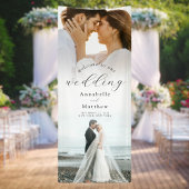 写真エレガントモダンの結婚歓迎 横断幕