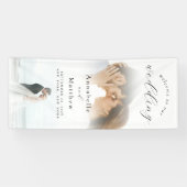 写真エレガントモダンの結婚歓迎 横断幕 (横)