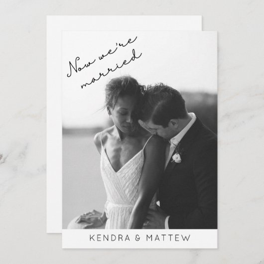 写真エレガントモダンの飛び出しパーティの招待状 招待状 (正面/裏面)