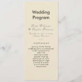 写真エレガントモダンのQrcodeカスタム結婚式 プログラム (正面)