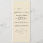 写真エレガントモダンのQrcodeカスタム結婚式 プログラム (裏面)