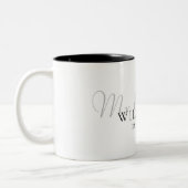 写真エレガントモダンを作成した夫妻 ツートーンマグカップ (左)