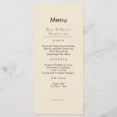 写真エレガントモダンカスタムのQrコード結婚のメニュー メニュー (裏面)