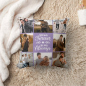 写真エレガントモダンコラージュ紫ギフト クッション (ブランケット)