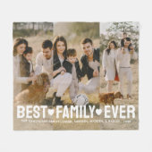 写真エレガントモダンフ最高のァミリ フリースブランケット (正面(横))