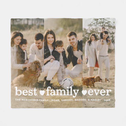 写真エレガントモダンフ最高のァミリ フリースブランケット (正面(横))