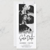 写真エレガントモダンブース結婚式の日付を保存 (正面)