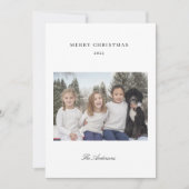写真エレガントモダンメリー・クリスマス シーズンカード (正面)