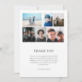 写真エレガントモダン悔やみや弔慰記念葬儀 サンキューカード (裏面)