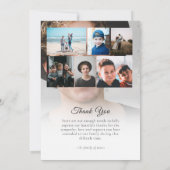 写真エレガントモダン悔やみや弔慰記念葬儀 サンキューカード (裏面)