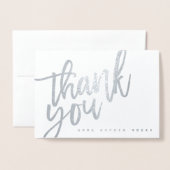 写真エレガントモダン生発表 箔カード (封筒付き正面)