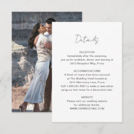 写真エレガントモダン結婚の エンクロージャーカード