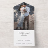 写真エレガントモダン結婚の オールインワン招待状 (内側)