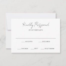 写真エレガントモダン結婚の 出欠カード