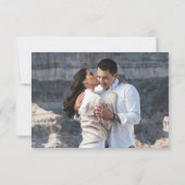 写真エレガントモダン結婚の 出欠カード (裏面)