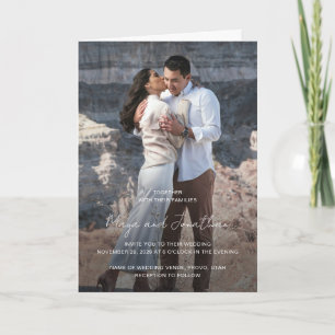 写真エレガントモダン結婚の 招待状