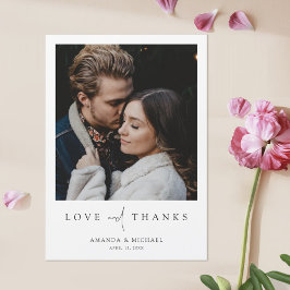 写真エレガントモダン結婚のThanks You Magnet