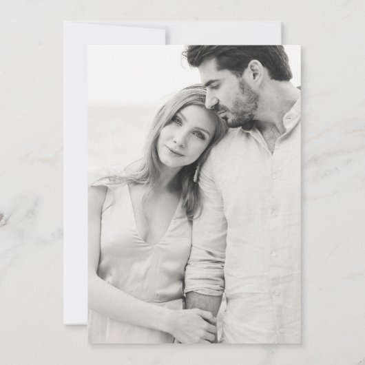 写真エレガントモダン結婚式招待状 招待状 (裏面)