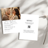 写真エレガントモダンQRコード結婚式招待状 招待状