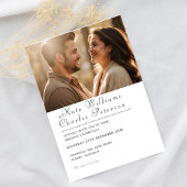 写真エレガントモダンQRコード結婚式招待状 招待状