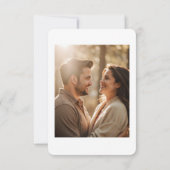 写真エレガントモダンQRコード| RSVP |ウェブサイト | (裏面)