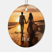 写真エレガントモノグラム セラミックオーナメント (左)