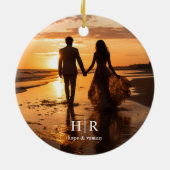 写真エレガントモノグラム セラミックオーナメント (裏面)