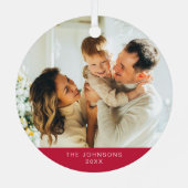 写真エレガントレトロメリークリスマスレッドキープサケ メタルオーナメント (裏面)