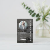 写真エレガント不動産仲介業者プロフェッショナル実在不動産 名刺 (スタンド正面)