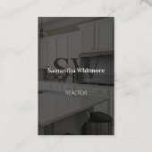 写真エレガント不動産仲介業者プロフェッショナル実在不動産 名刺 (裏面)