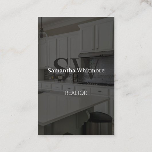 写真エレガント不動産仲介業者プロフェッショナル実在不動産 名刺 (裏面)