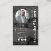 写真エレガント不動産仲介業者プロフェッショナル実在不動産 名刺 (正面)