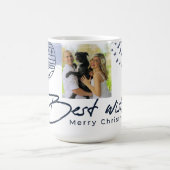 写真エレガント付きクリスマスマパーソナライズされたグ コーヒーマグカップ (中央)