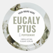 写真エレガント付きスキンケア石けんスパ製品ラベル ラウンドシール (正面)