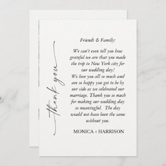 写真エレガント付きスクリプトサンキューカード サンキューカード