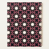 写真エレガント付きピンクと黒のパターン プランナー手帳 (裏面)