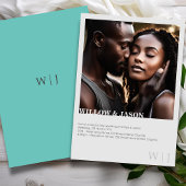 写真エレガント付きミニマル結婚式招待状 招待状