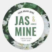 写真エレガント付きモダンスクラブソープロションラベル ラウンドシール (正面)