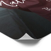 写真エレガント付き婚約パーティウェルカムサイン ポスター (角)